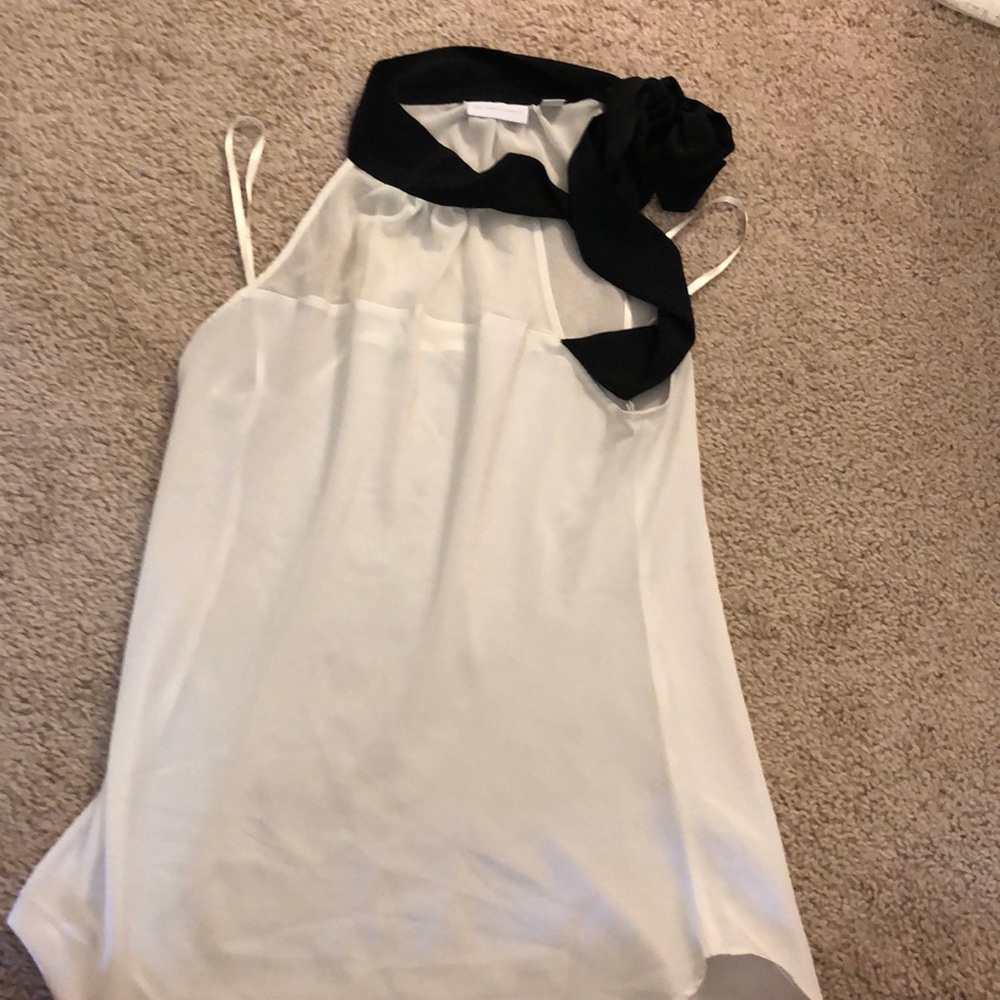 White Shear with Tie Neck